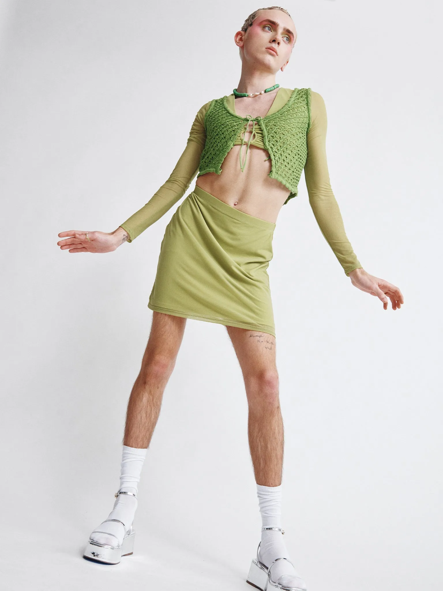 05 MESH MINI SKIRT
