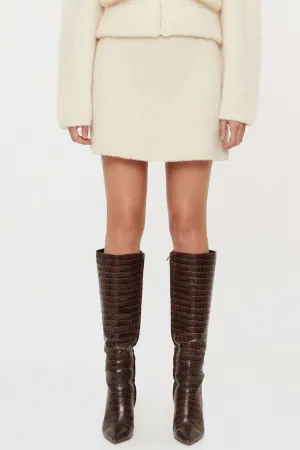 Chloe Boucle Skirt Chalk