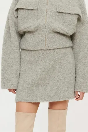 Chloe Boucle Skirt Grey