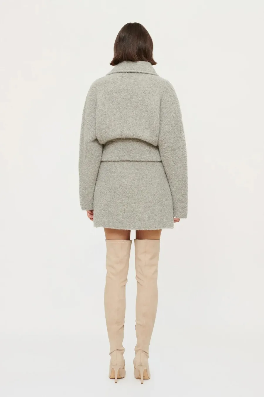 Chloe Boucle Skirt Grey