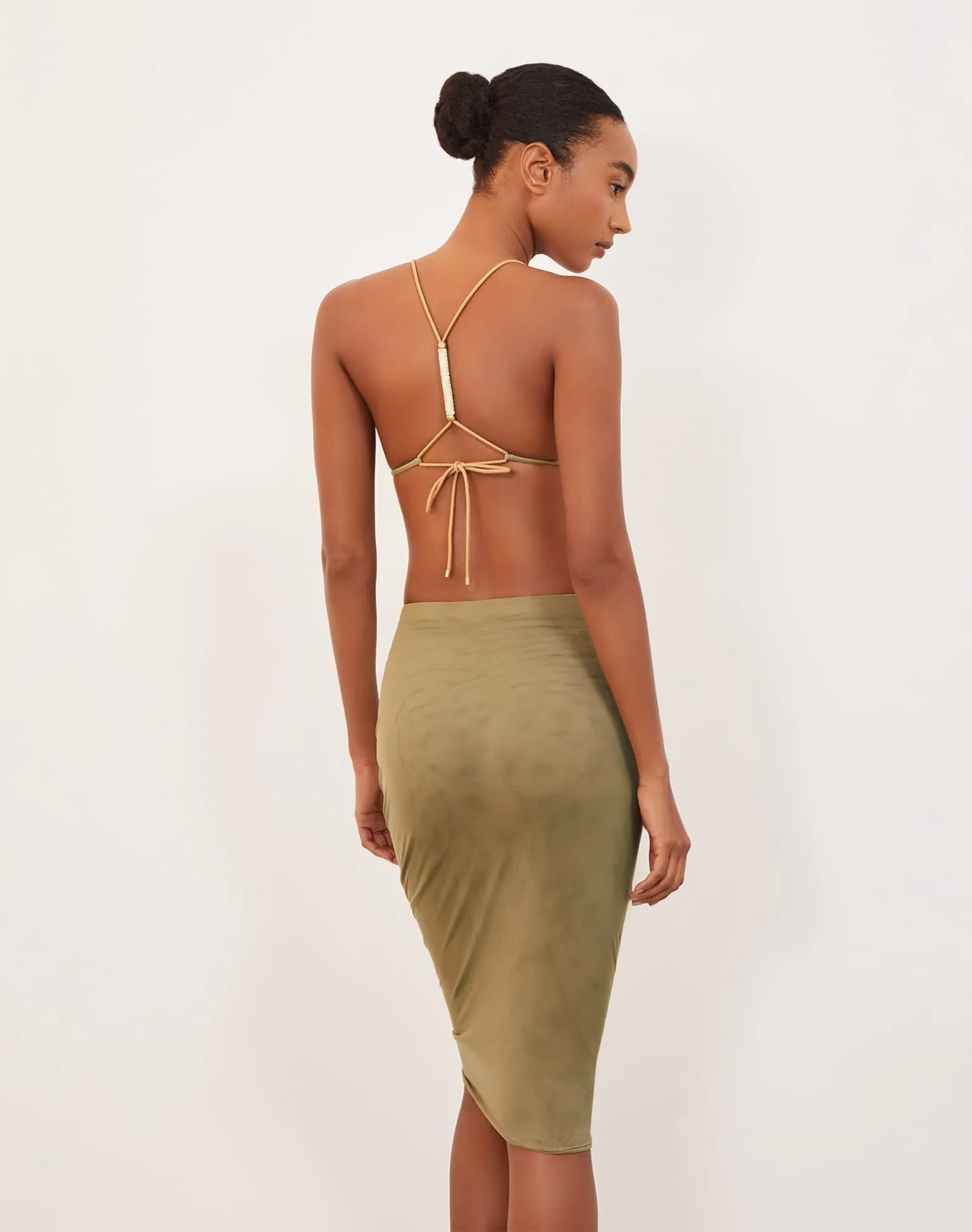 Frida Midi Skirt - Olivine