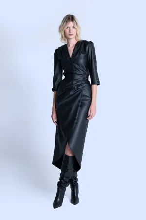 HIGH-WAIST DRAPED SKIRT