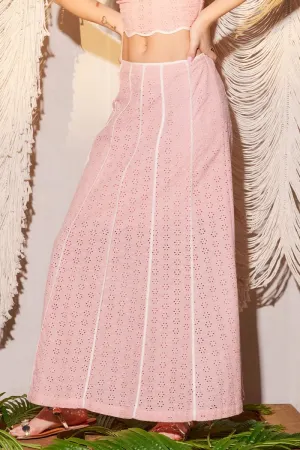 Illa Illa Gwen Eyelet Maxi Skirt  Elegant, Flowy & Perfect for Any Occasion