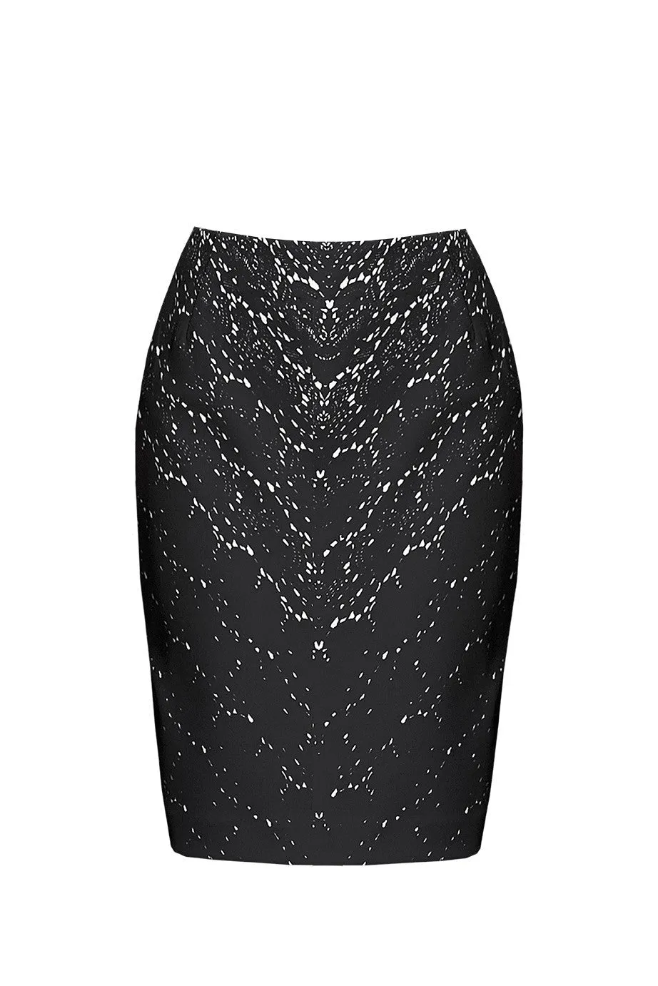 LACE PRINT JERSEY SKIRT