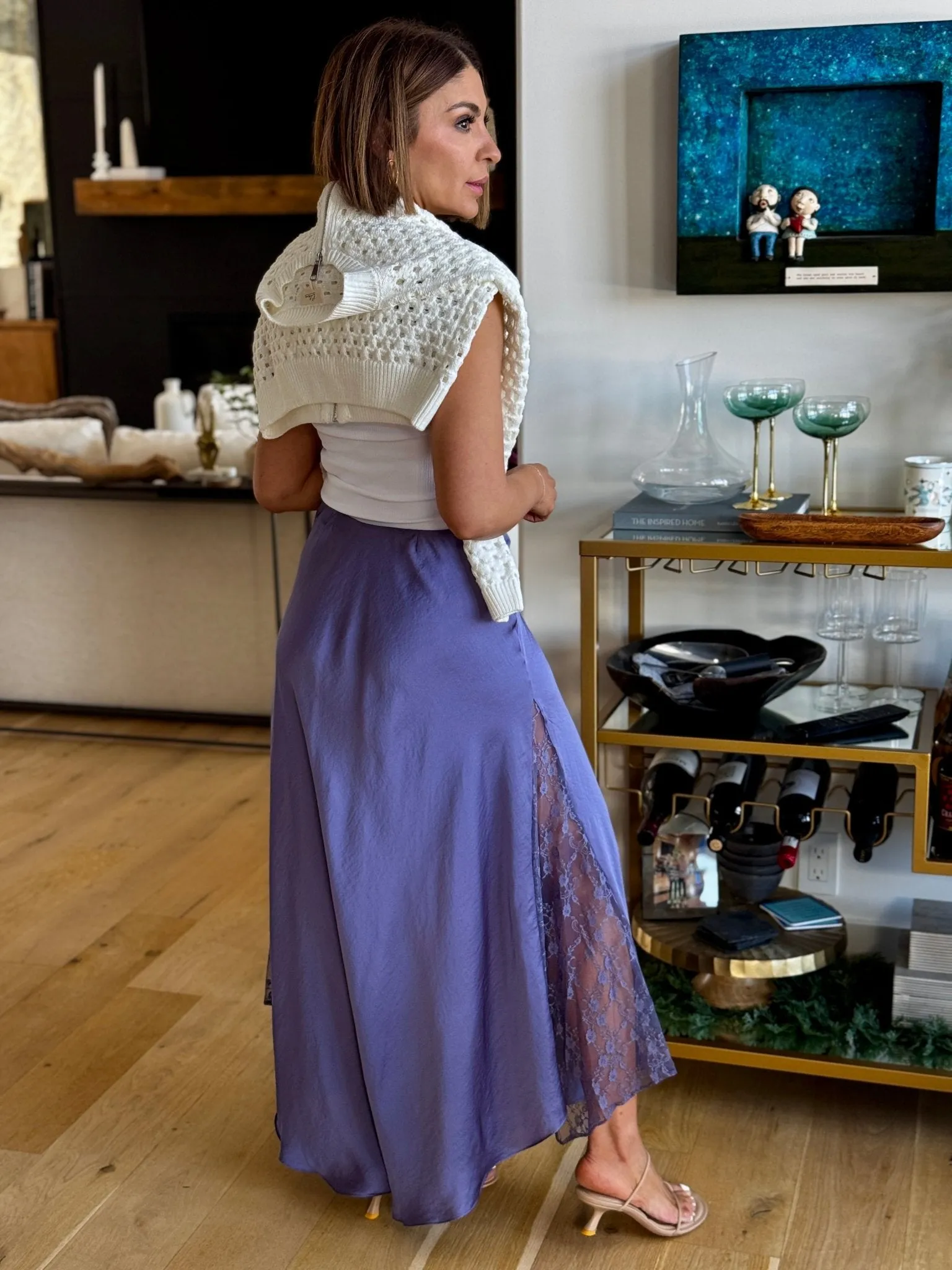 Make You Mine Half Slip (Heron) by Free People