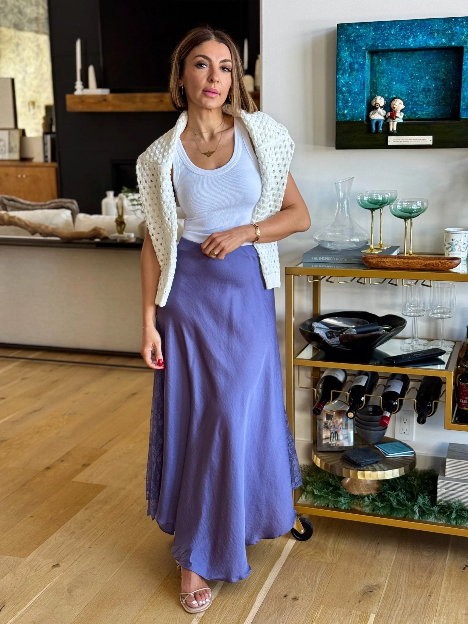 Make You Mine Half Slip (Heron) by Free People