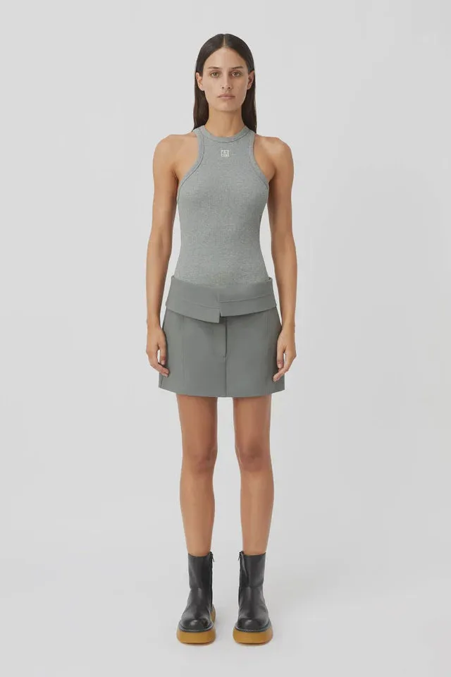 Patterson Mini Skirt Steel