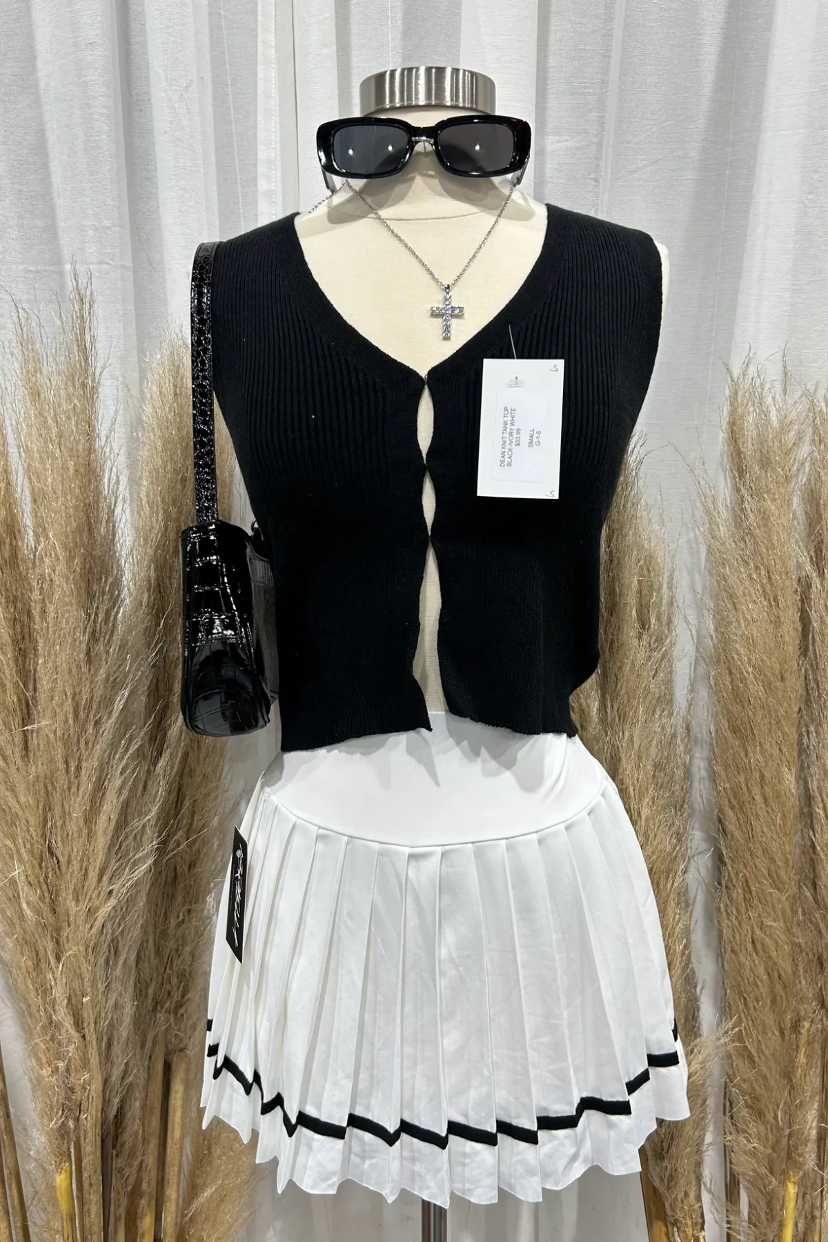 Rivera Pleated Tennis Skirt (White)