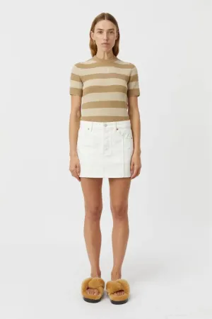 Stevie Denim Mini Skirt Salt