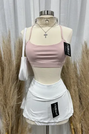 Tiffany Tennis Mini Skirt (White)