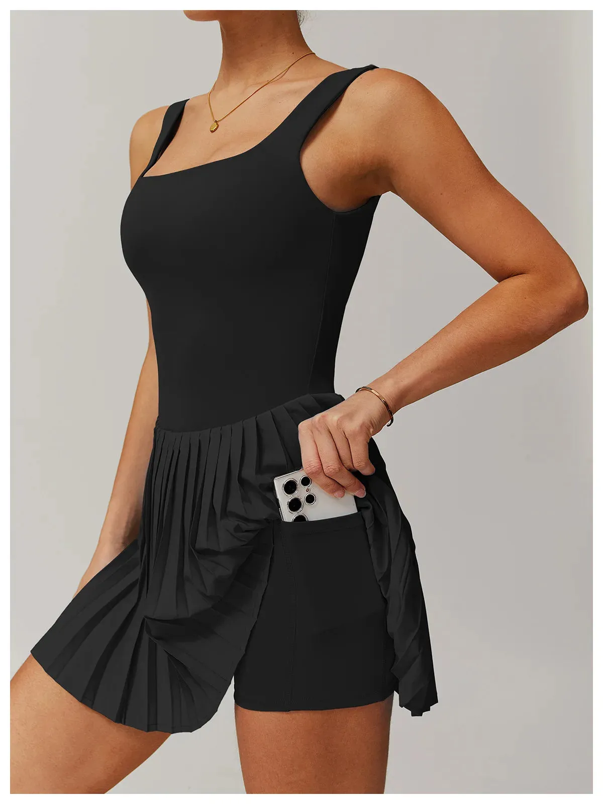 Women’s One-Piece Tennis Skirt Yoga Jumpsuit